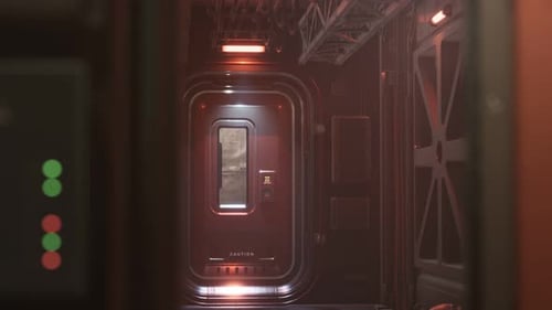 Sci-Fi Tunnel oder Raumschiff-Korridor