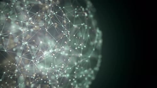 Abstract Glowing Plexus Network Connection Loop Background