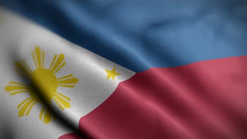 Realistic Waving Flag of the Philippines Seamless Loop
