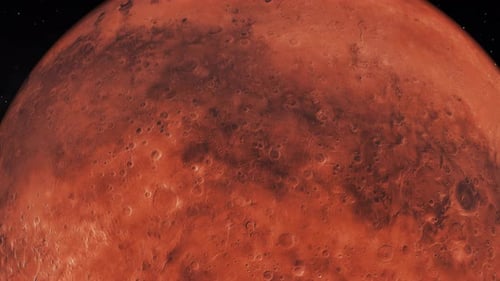 Rotating Planet Mars 3D Animation