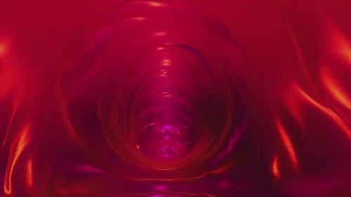 Red Golden Tunnel Tunnel Flight Scifi Pharynx or Intestines or Veins of Alien or Predator