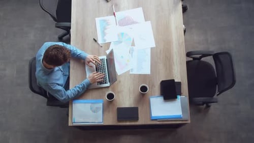Guy End Working Day