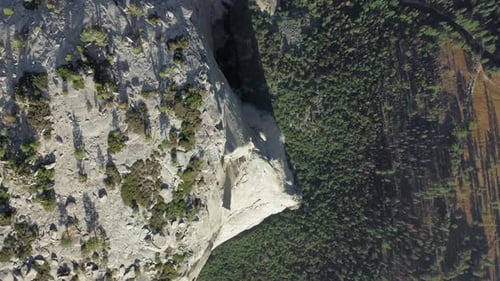 Breathtaking View From the Edge of the Top of El Capitan Mount. Yosemite National Park