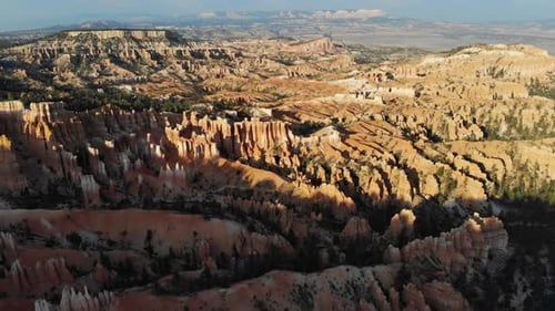 Aerial of Mountains in Bryce Canyon National Park, Green Canyon Landscape Scenic Nature of Utah