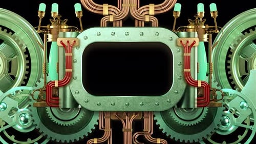 Steampunk Industrial Frame Image Reveal