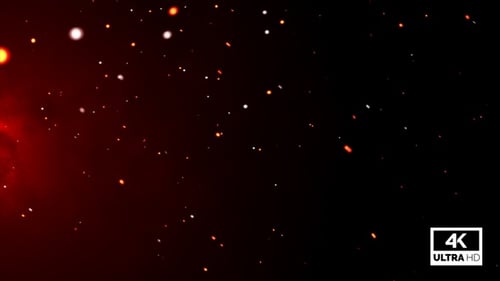Fire & Smoke Particles Ember Background 4K Video Footage V3
