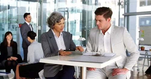 Business People Meeting in Modern Office