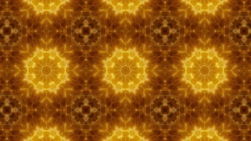 Shining and Bright Gold Kaleidoscope Loop 4K