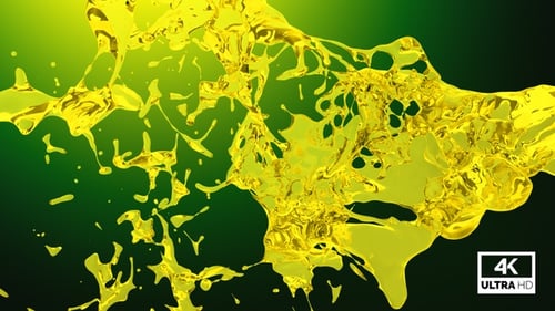 Dynamic Yellow Liquid Splash Transition Animation