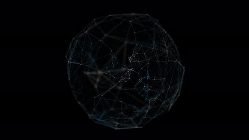 Digital Global Network Connection Sphere Loop