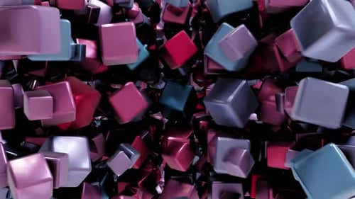 Boucle cubique en métal coloré