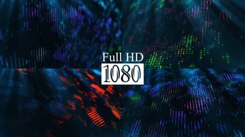 Futuristic Digital Data Global Map Animated Background