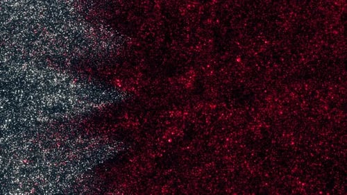 Abstract Red and White Glitter Particles Split Background Animation