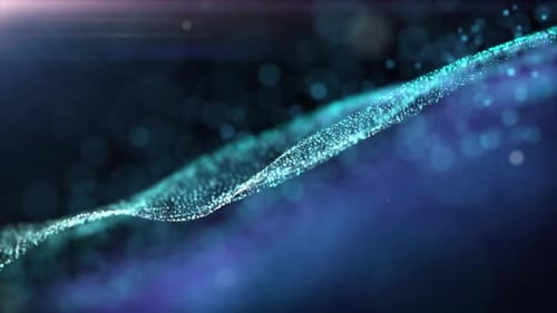 Futuristic Digital Particle Wave Motion Background
