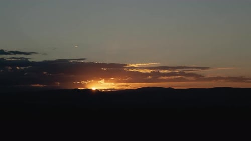 Majestic Sunrise Over Mountain Range Time Lapse