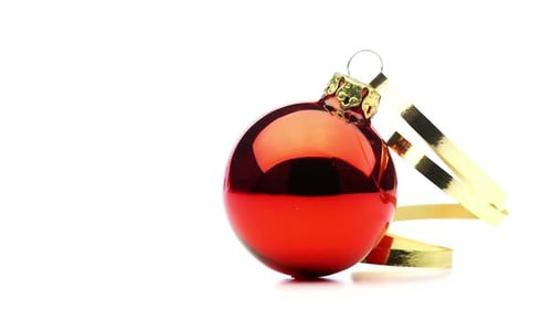 Bola de Navidad con lazo en forma de lazo centrado