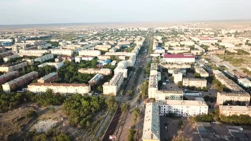 A Small Town on the Shore of the Balkhash Lake