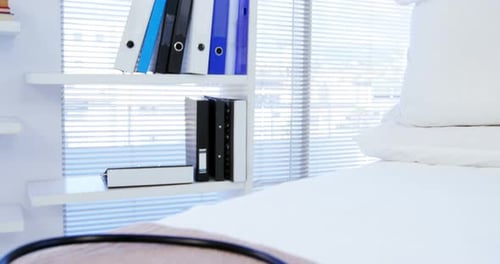Close-up of stethoscope on desk