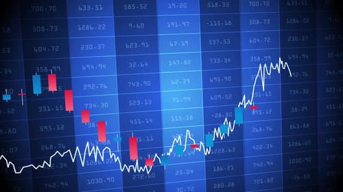 Wall Street Financial Securities Stock Market Price Index Change Data Chart K Line Trend Chart