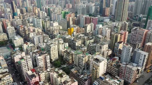 Top view of Hong Kong city