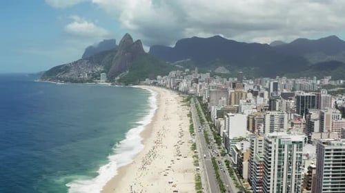 Vista aérea da paisagem urbana do Rio de Janeiro