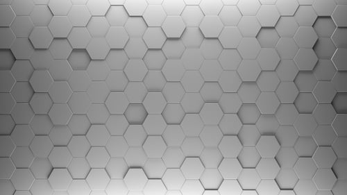 Abstract Geometric Hexagon Wall Pulsing Background Animation Loop
