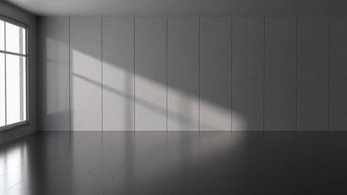 Sunlight Moving Across a Modern Room Wall