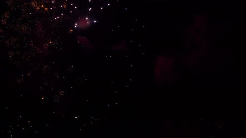 Colorida de fogos de artifício no City Day Festival