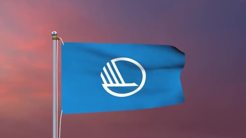 Waving Flag Animation with Customizable Corporate Logo