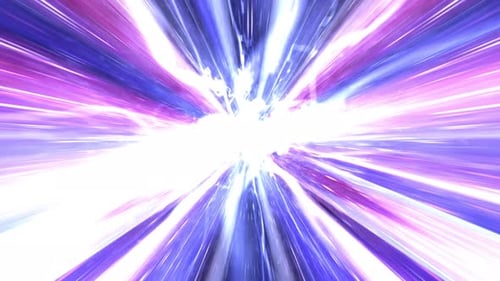 Dynamic Futuristic Light Speed Hyperspace Tunnel Animation