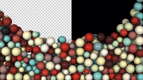 Dynamic Falling Spheres Animated Background Transition