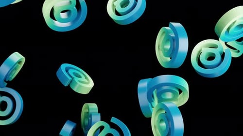 Modern 3D Falling At Symbol Animation Loop