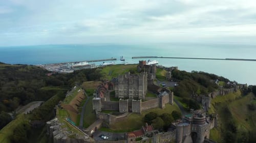 Aerial View of the Dover Castle