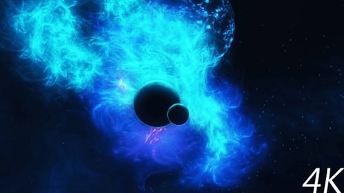 Mysterious Planets with Nebula in Outer Space