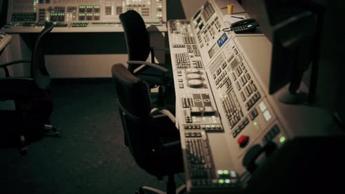 Empty Power Plant Control Room