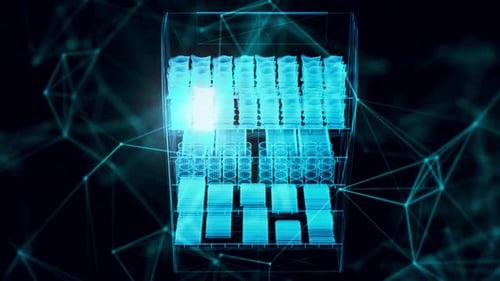 Wooden Market Shelf Hologram Close Up Hd