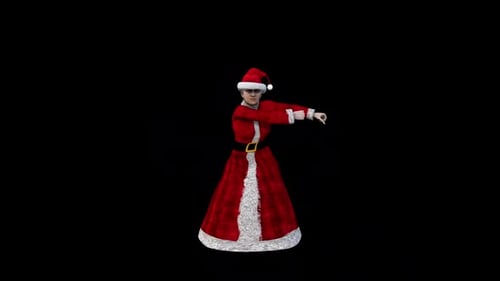 Dancing Mrs. Claus Christmas Character Animation