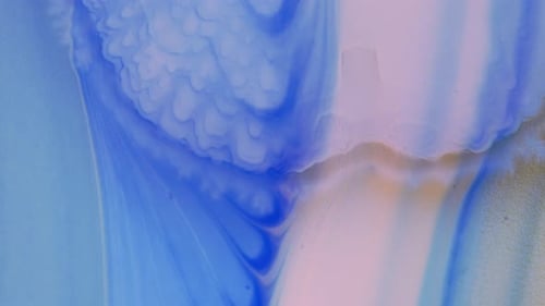 Liquid Abstractions Blau und Weiß