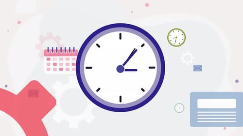 Infographic Business Abstract Clock Time