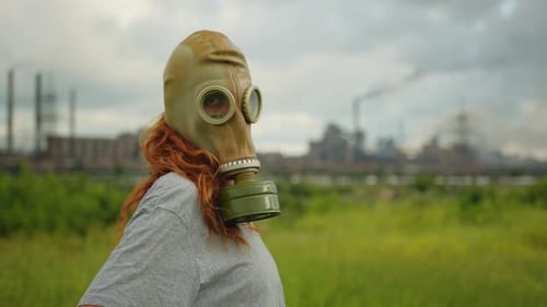 Umweltverschmutzung Ökologische Katastrophe Nuklearkrieg Post-Apokalypse-Konzept