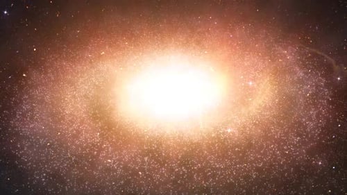 Swirling Galaxy Starfield Animation with Glowing Center