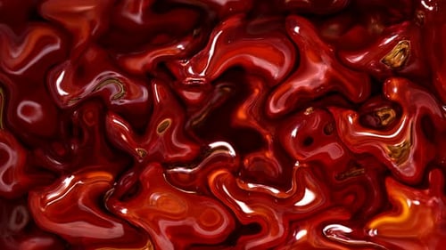 Vibrant Red Abstract Fluid Motion Background Loop