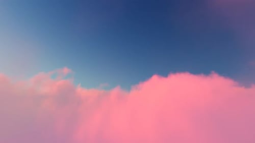 Abstract Flying Through Colorful Cloudscape Loop Animation