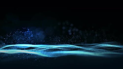 Digital wave particles.