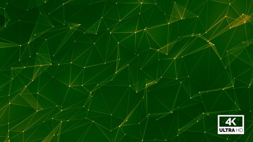 Grüner digitaler futuristischer Polygon-Hintergrund Looped V4