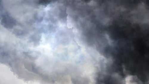 dark cumulonimbus clouds in the dark sky before rain