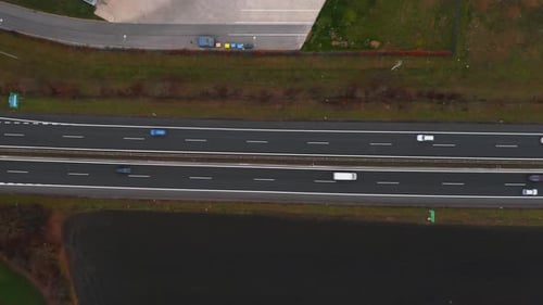 Aerial View of a Motorway