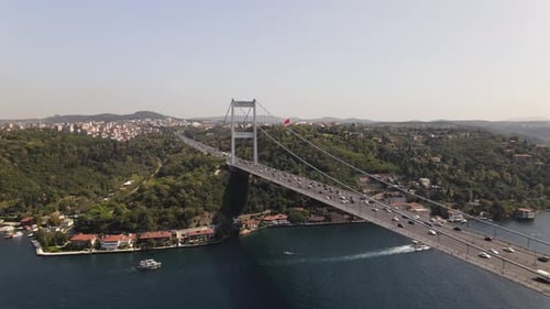 Bosphorus Istanbul Bridge Aerial Drone