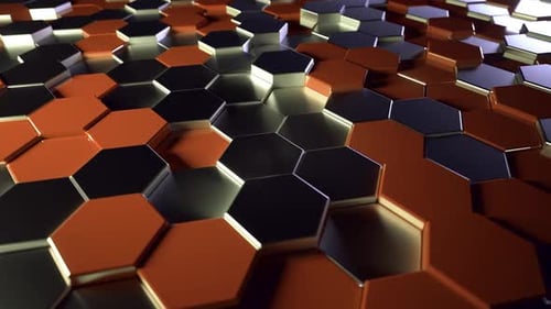 Animated Honeycomb Hexagon Tiles Looping Background