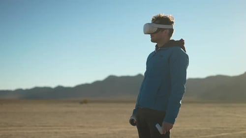 Man Using VR Headset